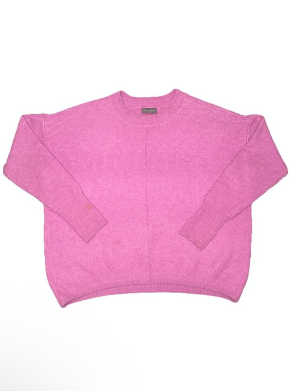 Vince Camuto Pink Sweater XS Oversized Crewneck Soft Knit Relaxed Fit